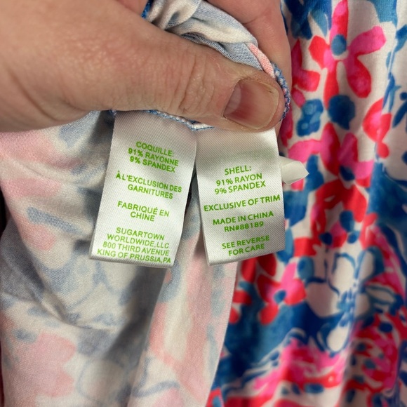 EUC Lilly Pulitzer Tala Romper in Blue Bay Pop Pop Sz XL - Picture 12 of 15